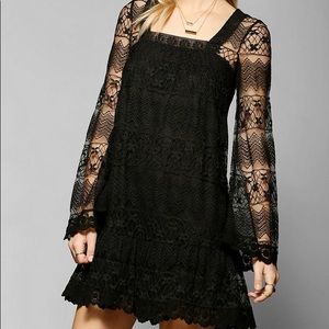Kimchi Blue Urban Outfitters Black Lace Bell Dress